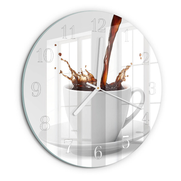 Horloge ronde Une tasse de café