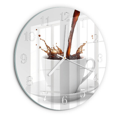 Horloge ronde Une tasse de café