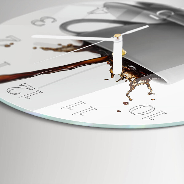 Horloge ronde Une tasse de café