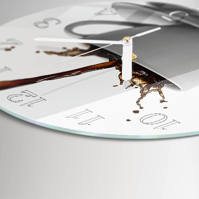 Horloge ronde Une tasse de café