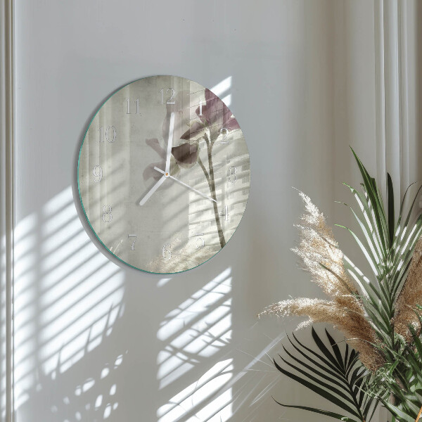 Horloge ronde Fleur vintage