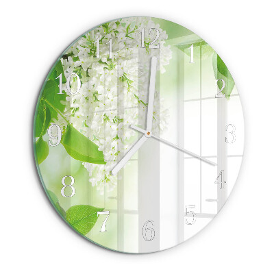Horloge ronde Feuilles