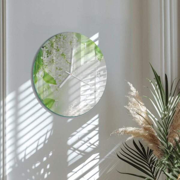 Horloge ronde Feuilles
