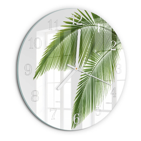Horloge ronde Feuilles de palmier