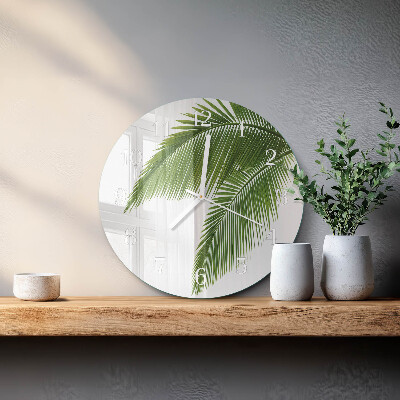 Horloge ronde Feuilles de palmier