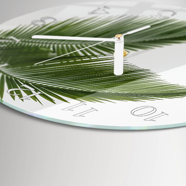 Horloge ronde Feuilles de palmier