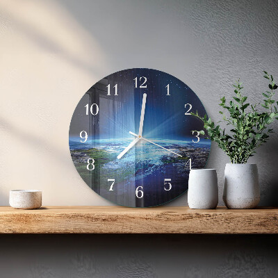 Horloge ronde L'univers de la Terre