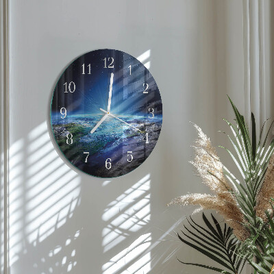 Horloge ronde L'univers de la Terre