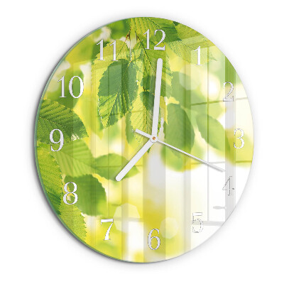 Horloge ronde Feuilles