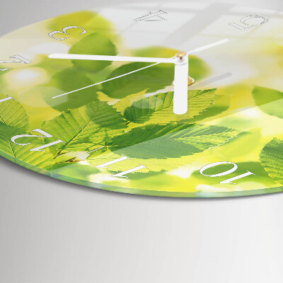 Horloge ronde Feuilles
