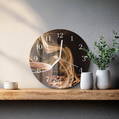 Horloge ronde Une tasse de café