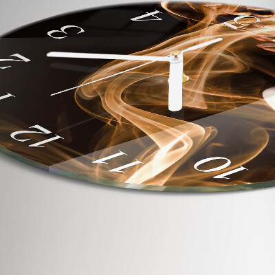 Horloge ronde Une tasse de café