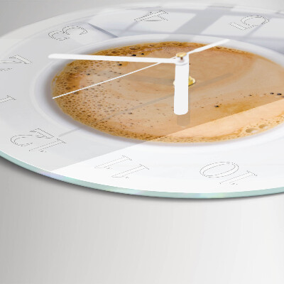 Horloge ronde Une tasse de café