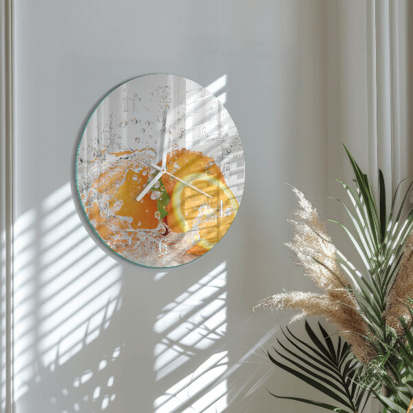 Horloge ronde Oranges