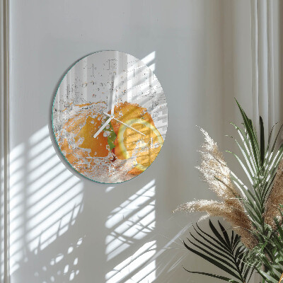 Horloge ronde Oranges