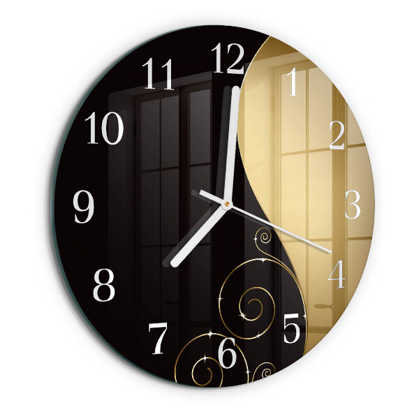 Horloge ronde Art abstrait