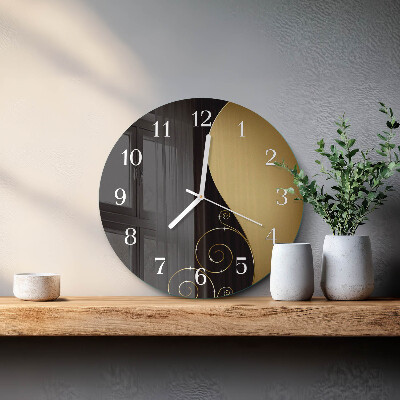 Horloge ronde Art abstrait