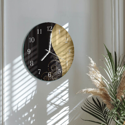 Horloge ronde Art abstrait