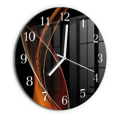 Horloge ronde Lignes abstraites