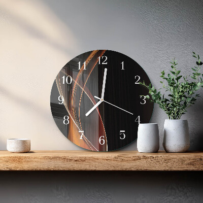 Horloge ronde Lignes abstraites