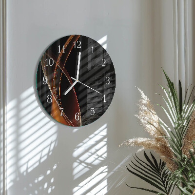 Horloge ronde Lignes abstraites