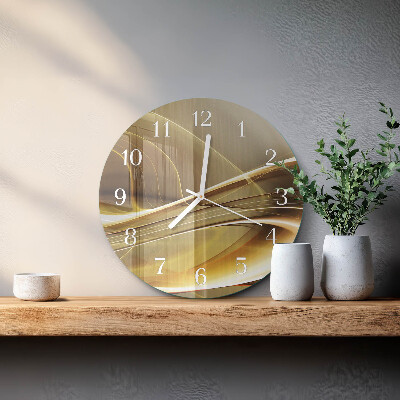 Horloge ronde Lignes abstraites
