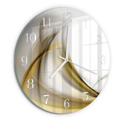 Horloge ronde Lignes abstraites