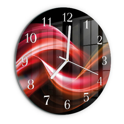 Horloge ronde Lignes abstraites