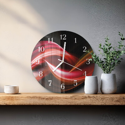 Horloge ronde Lignes abstraites