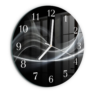 Horloge ronde Lignes abstraites