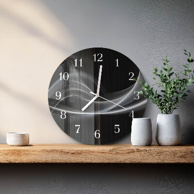 Horloge ronde Lignes abstraites