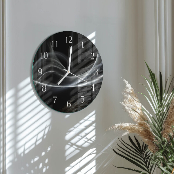 Horloge ronde Lignes abstraites