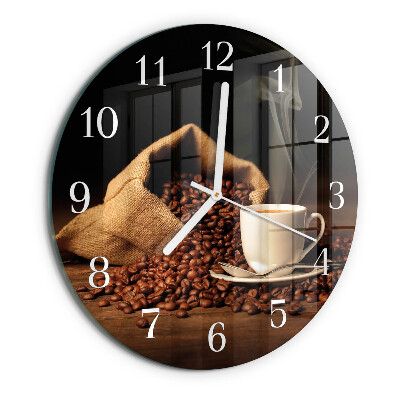 Horloge ronde Café en grains