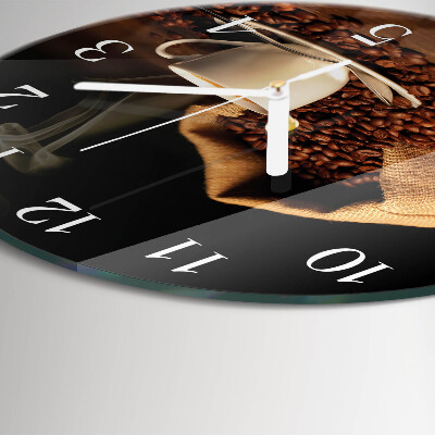 Horloge ronde Café en grains