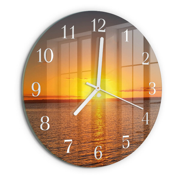Horloge ronde Coucher de soleil