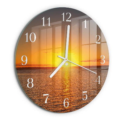 Horloge ronde Coucher de soleil
