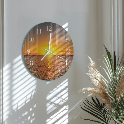 Horloge ronde Coucher de soleil