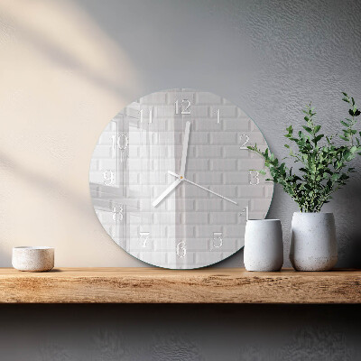 Horloge ronde Brique