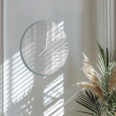Horloge ronde Brique