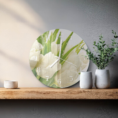 Horloge ronde Tulipes