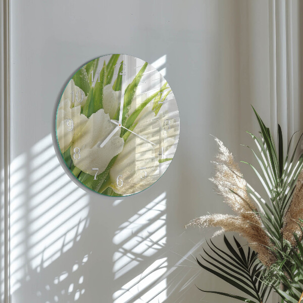 Horloge ronde Tulipes