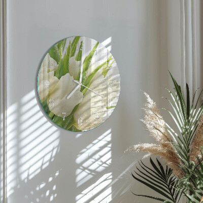 Horloge ronde Tulipes