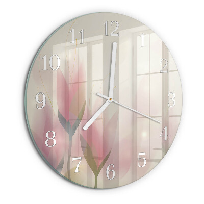Horloge ronde Fleurs