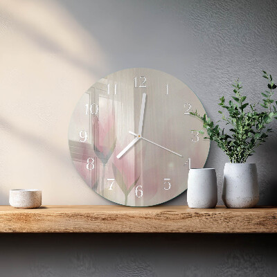 Horloge ronde Fleurs