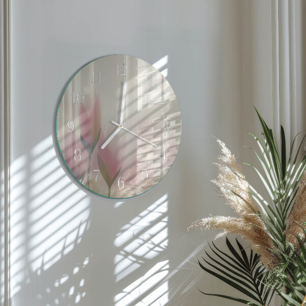Horloge ronde Fleurs