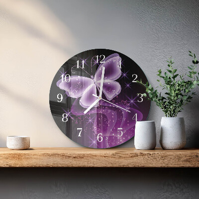 Horloge ronde Papillon