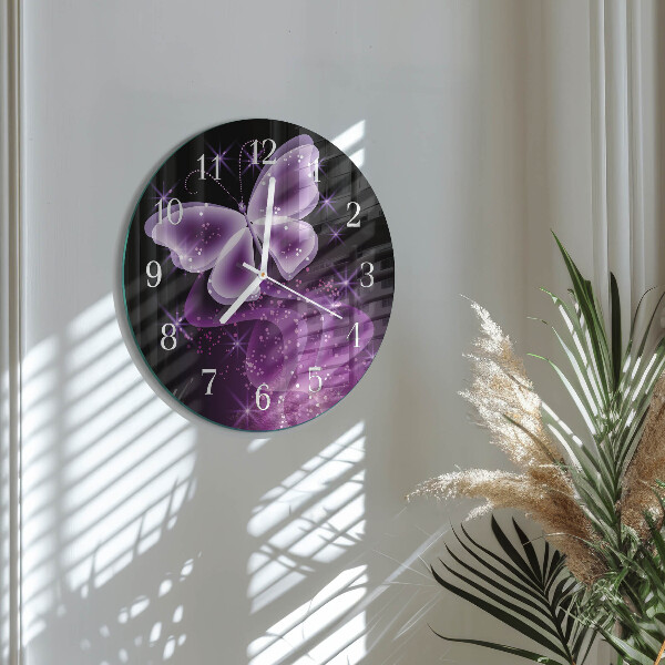 Horloge ronde Papillon