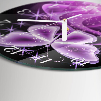 Horloge ronde Papillon