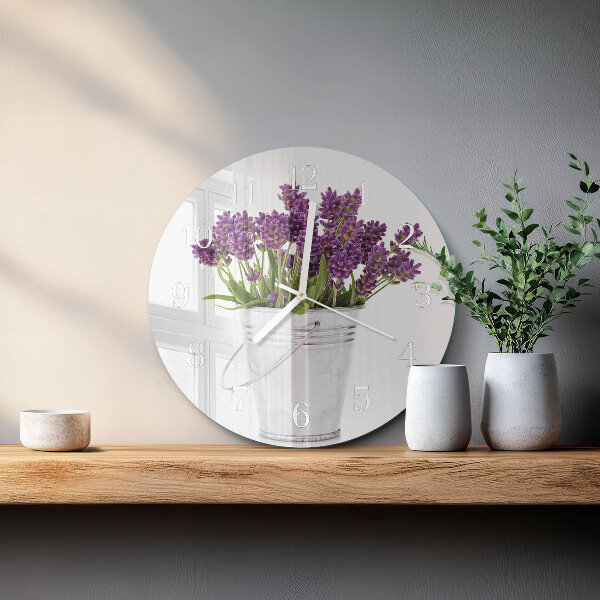 Horloge ronde Lavande