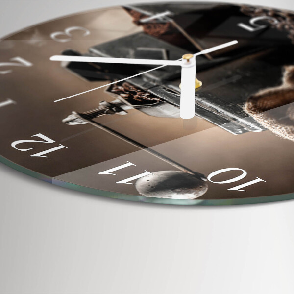 Horloge ronde Moulin à café